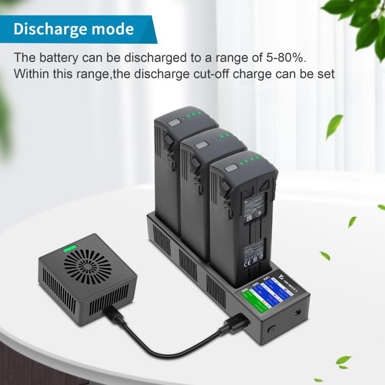 For DJI Mavic 3 YX Battery Charger Discharger Hub 3-in-1 Smart Charging Station With Color Screen AU Plug - Charger by YX | Online Shopping UK | buy2fix