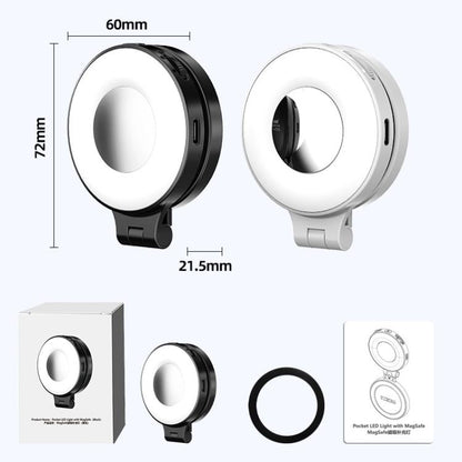 HEPAIL AC74 Magsafe Magnetic Smartphone Light Portable Handheld Selfie Light(Black) - Selfie Light by HEPAIL | Online Shopping UK | buy2fix