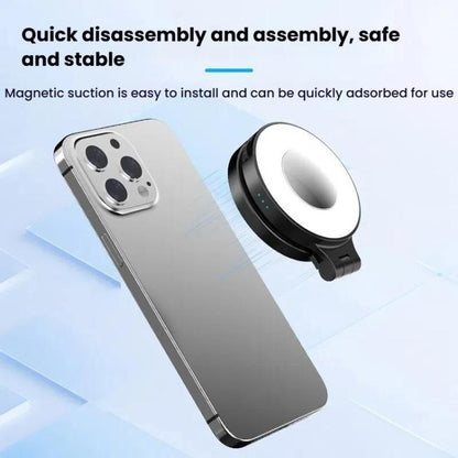 HEPAIL AC74 Magsafe Magnetic Smartphone Light Portable Handheld Selfie Light(Black) - Selfie Light by HEPAIL | Online Shopping UK | buy2fix