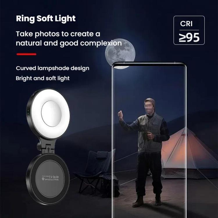 HEPAIL AC74 Magsafe Magnetic Smartphone Light Portable Handheld Selfie Light(Black) - Selfie Light by HEPAIL | Online Shopping UK | buy2fix