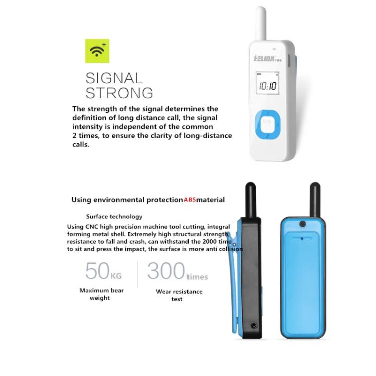 HELIDA T-M1 Mini Portable Rechargeable Two-Way Radio 22 Channels Compact Walkie Talkie US Plug Black - Handheld Walkie Talkie by HELIDA | Online Shopping UK | buy2fix