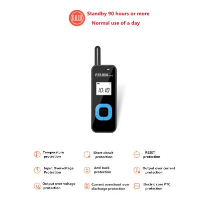 HELIDA T-M1 Mini Portable Rechargeable Two-Way Radio 22 Channels Compact Walkie Talkie US Plug Black - Handheld Walkie Talkie by HELIDA | Online Shopping UK | buy2fix