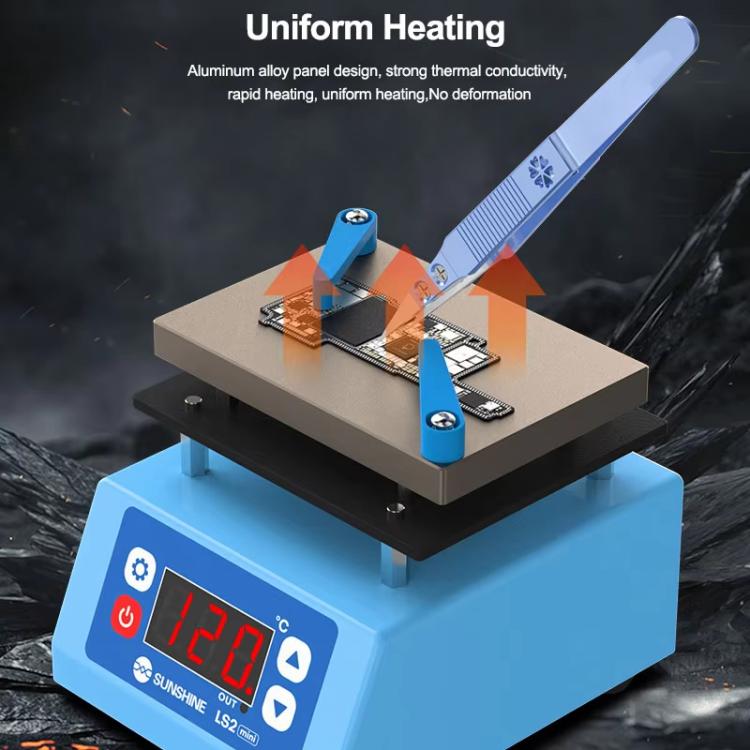 SUNSHINE LS2 MINI Mobile Phone Repair Non-Standard Motherboard Heating Table Supports Layered Bonding Tin Plating Degumming, EU Plug - Separation Equipment by SUNSHINE | Online Shopping UK | buy2fix