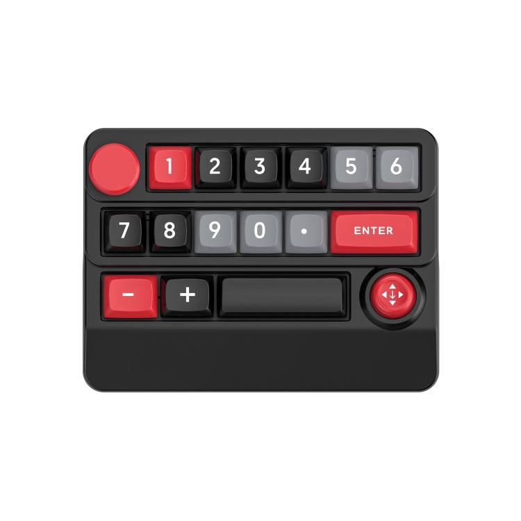 15-Key Wireless Tri-Mode Mechanical Gaming Keyboard Hot-Swappable, RGB Backlit, Macro Programmable(Black Red) - Mini Keyboard by MKESPN | Online Shopping UK | buy2fix