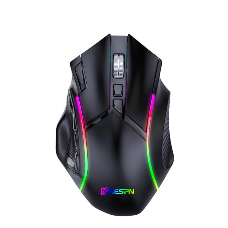 MKESPN W605 Triple-Mode 24000 DPI 12-key Wireless Gaming Mouse Macro Customization(Black) - Wireless Mice by MKESPN | Online Shopping UK | buy2fix