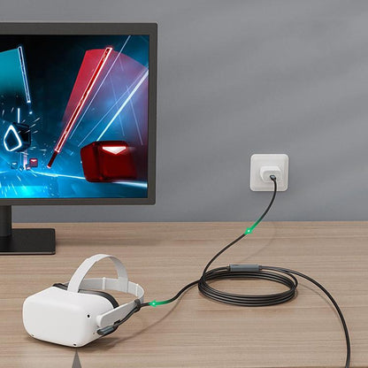 5m Type-C VR Streaming Connection Cable 10GB High-Speed Transmission Elbow Smart Device Cable, For Meta Quest 2 / 3 / PICO 4 / Apple Vision Pro / PSVR 2 - VR Accessories by buy2fix | Online Shopping UK | buy2fix