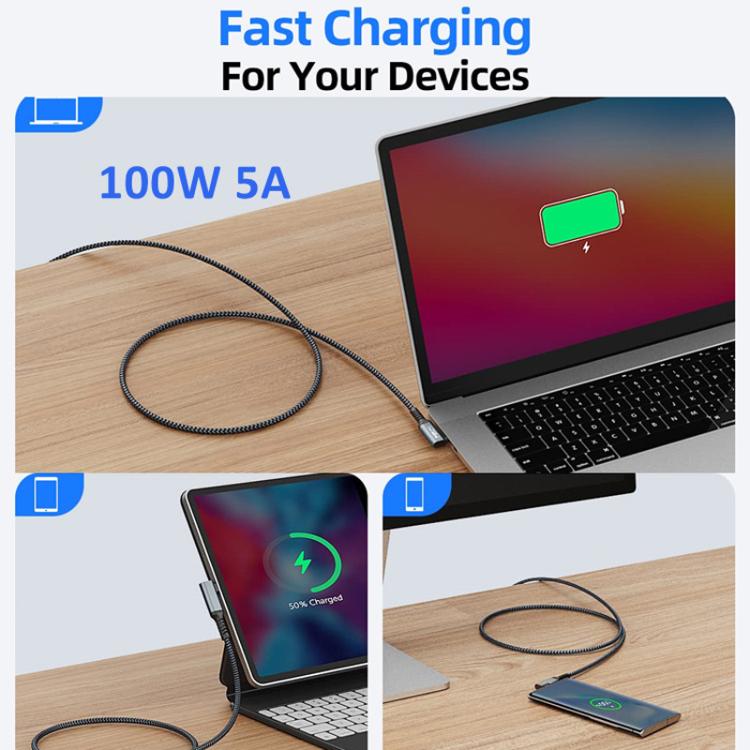 5m Type-C VR Streaming Connection Cable 10GB High-Speed Transmission Elbow Smart Device Cable, For Meta Quest 2 / 3 / PICO 4 / Apple Vision Pro / PSVR 2 - VR Accessories by buy2fix | Online Shopping UK | buy2fix