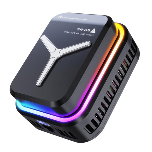 SR03 Wireless Magnetic Phone Cooler With LED Light Overclocking Semiconductor Cooling(Black) - Cooling Fan Radiator by buy2fix | Online Shopping UK | buy2fix