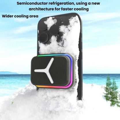 SR03 Wireless Magnetic Phone Cooler With LED Light Overclocking Semiconductor Cooling(Black) - Cooling Fan Radiator by buy2fix | Online Shopping UK | buy2fix