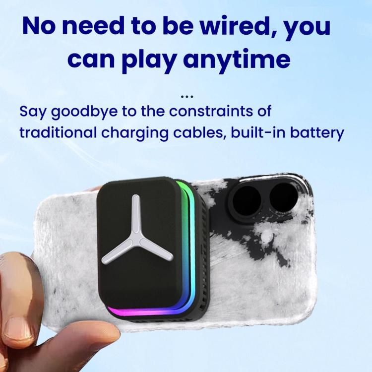 SR03 Wireless Magnetic Phone Cooler With LED Light Overclocking Semiconductor Cooling(White) - Cooling Fan Radiator by buy2fix | Online Shopping UK | buy2fix