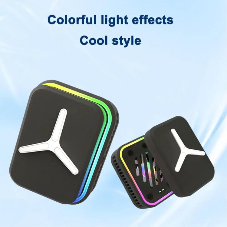 SR03 Wireless Magnetic Phone Cooler With LED Light Overclocking Semiconductor Cooling(Black) - Cooling Fan Radiator by buy2fix | Online Shopping UK | buy2fix