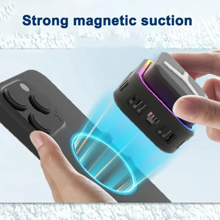 SR03 Wireless Magnetic Phone Cooler With LED Light Overclocking Semiconductor Cooling(Black) - Cooling Fan Radiator by buy2fix | Online Shopping UK | buy2fix