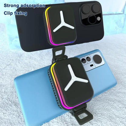 SR03 Wireless Magnetic Phone Cooler With LED Light Overclocking Semiconductor Cooling(Black) - Cooling Fan Radiator by buy2fix | Online Shopping UK | buy2fix