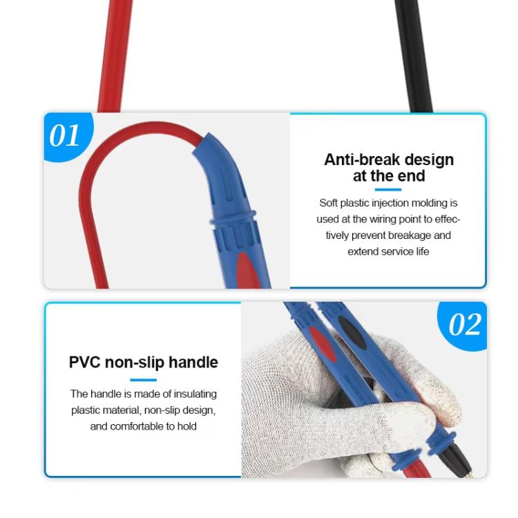 SUNSHINE SS-024B Replaceable Stainless Steel Probe Tips Soft Silicone Multimeter Probe Tips - Digital Multimeter by SUNSHINE | Online Shopping UK | buy2fix
