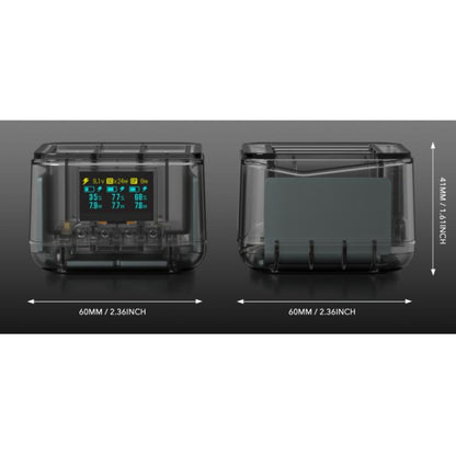 For GoPro HERO13 Black Triple Battery Charger Smart Charging Dock With OLED Display(Transparent Black) - Charger by buy2fix | Online Shopping UK | buy2fix