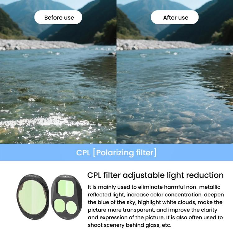 For DJI Mavic 4 Pro RCSTQ Lens Filter, Style: ND8/PL+ND16/PL+ND32/PL - Lens Filter by RCSTQ | Online Shopping UK | buy2fix