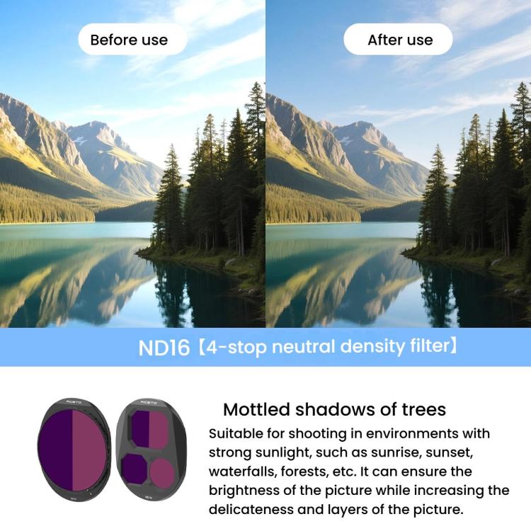 For DJI Mavic 4 Pro RCSTQ Lens Filter, Style: ND16 - Lens Filter by RCSTQ | Online Shopping UK | buy2fix