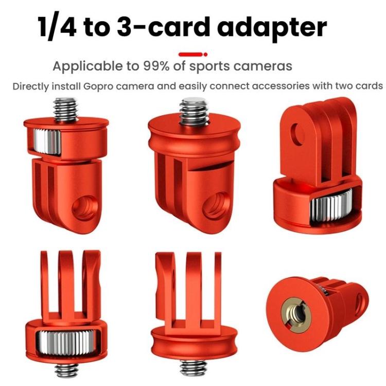 TFSM063-B Three-Slot Adapter Camera Cage 360-Degree Rotating Connector Tripod 1/4 Inch Adapter -  by buy2fix | Online Shopping UK | buy2fix