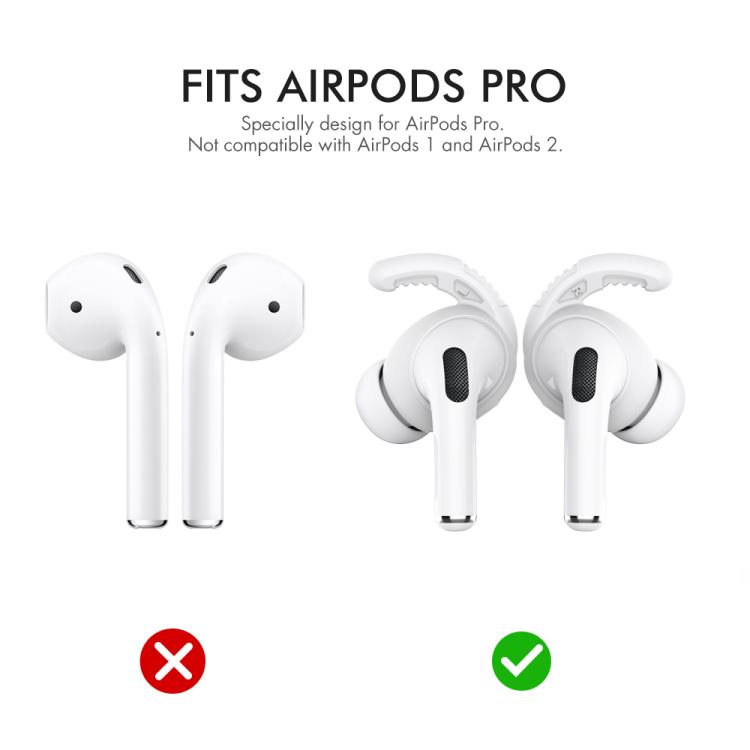 For AirPods Pro AhaStyle PT100 3pairs S+M+L Silicone Anti-Loss Anti-Slip Ear Hook Earplug Cap(White) - Anti-dust & Ear Caps by AhaStyle | Online Shopping UK | buy2fix
