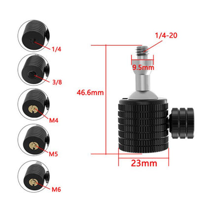 Q3-B M4 Female To 1/4 Male Universal Mini Ball Head Adapter Mount Aluminium Alloy Mobile Phone Camera Tripod Accessories - Tripod Heads by buy2fix | Online Shopping UK | buy2fix
