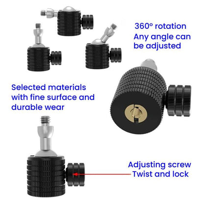 Q4-B M5 Female To 1/4 Male Universal Mini Ball Head Adapter Mount Aluminium Alloy Mobile Phone Camera Tripod Accessories - Tripod Heads by buy2fix | Online Shopping UK | buy2fix