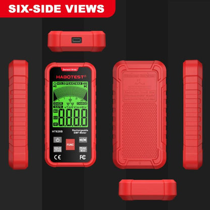 HABOTEST HT628B Multi-Field EMF Meter Rechargeable Electromagnetic Radiation Tester - Radiation Detector by HABOTEST | Online Shopping UK | buy2fix