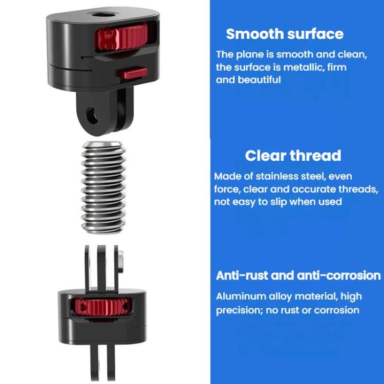 TFSM153 3 Pages 2 In 1 Action Camera 1/4 Metal Adapter Quick Release Mount -  by buy2fix | Online Shopping UK | buy2fix