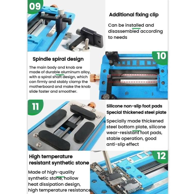 RELIFE SS-601F Motherboard Repair Fixture Dot Matrix Face CPU Hard Drive IC Type Adhesive Removal Dual Track Fixture - Repair Fixture by RELIFE | Online Shopping UK | buy2fix