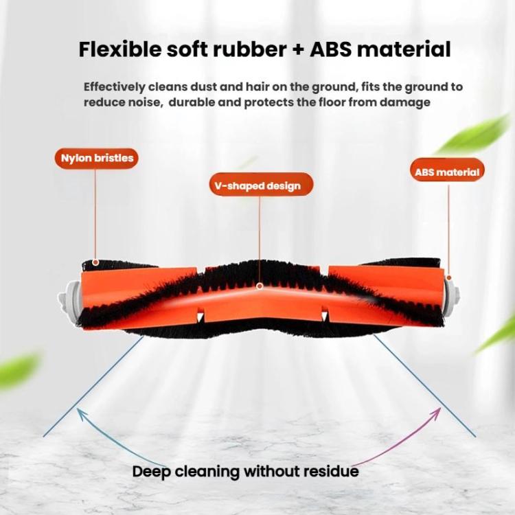 For Xiaomi Roborock S50/T4/T6/T7 Vacuum Robot Replacement Parts 2pairs Side Brush Black - For Xiaomi Accessories by buy2fix | Online Shopping UK | buy2fix