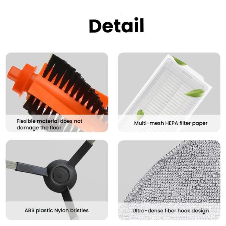 10 In 1 Kit For Xiaomi Mi Robot Vacuum Mop 3C STYTJ02YM Replacement Parts - For Xiaomi Accessories by buy2fix | Online Shopping UK | buy2fix