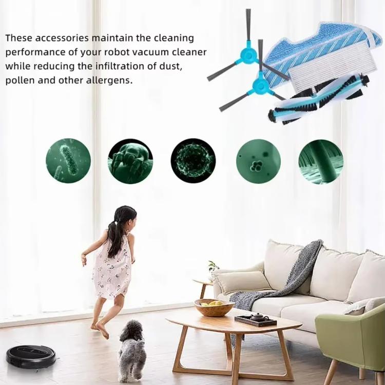 2pairs Side Brush For Conga 1290/1390 Robot Vacuum Replacement Parts - For Vorwerk Accessories by buy2fix | Online Shopping UK | buy2fix