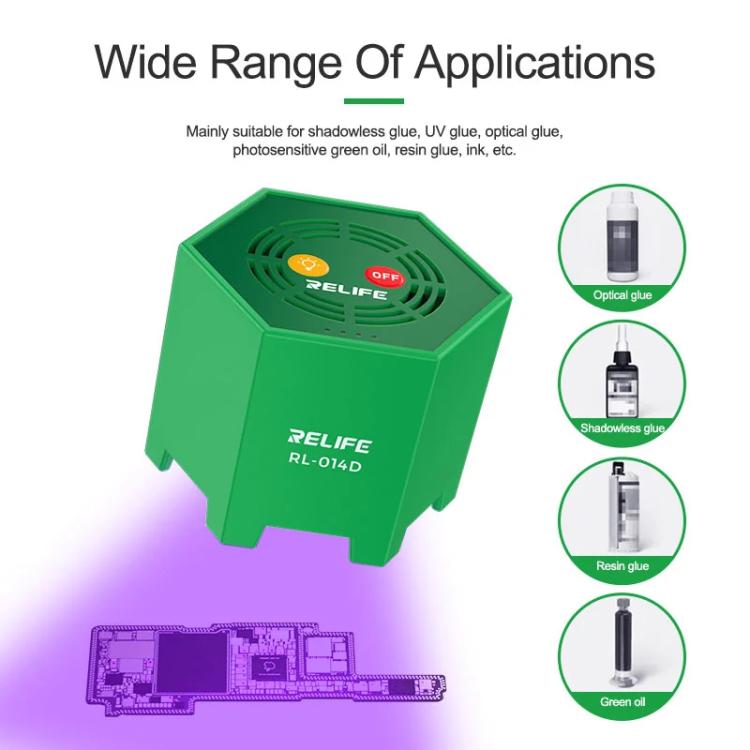 RELIFE RL014D Smart UV Curing Lamp LED Ultraviolet Mobile Phone Repair Shadowless Glue Green Oil Quick-drying Oil Curing Lamp - Others by RELIFE | Online Shopping UK | buy2fix