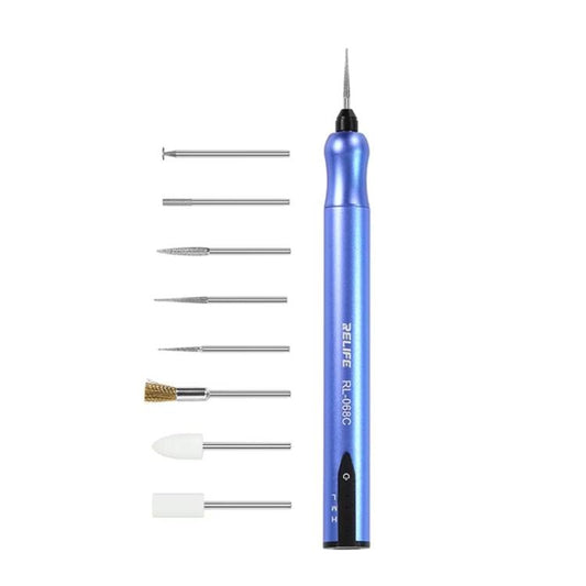 RELIFE RL-068C Smart Rechargeable Grinding Pen Portable Grinding Head Rust Removal Polishing Motherboard Repair Electric Grinder - Polishing Repair by RELIFE | Online Shopping UK | buy2fix