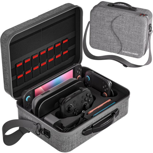 For Nintendo Switch 2 STARTRC GAMES Multifunctional Storage Bag Handbag Portable Crossbody Bag(Gray) - Bags by STARTRC GAMES | Online Shopping UK | buy2fix
