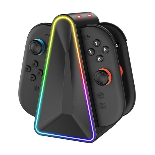 For Nintendo Switch 2 4 In 1 Handle Charger Storage Base(Black) - Charger & Power by buy2fix | Online Shopping UK | buy2fix