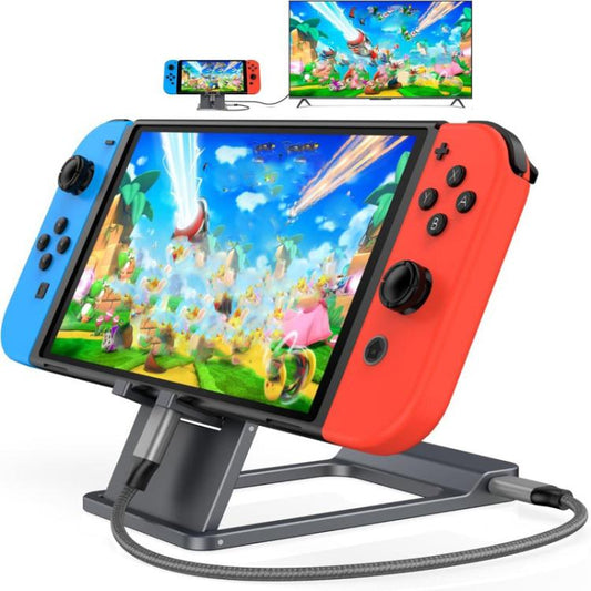 For Nintendo Switch / Switch 2 / Switch OLED Game Console Base HD Video Converter 3 In 1 Expansion Dock For TV Screen Mirroring(Tarnish) - Holder by buy2fix | Online Shopping UK | buy2fix