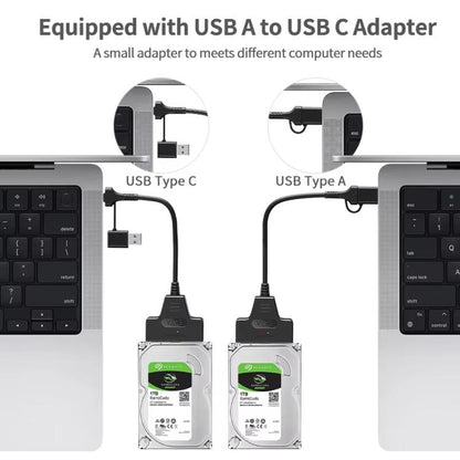 USB 3.0/USB-C to SATA 22-Pin Adapter Cable for 2.5-inch Laptop HDD/SSD, Cable Length:  25cm - eSATA & SATA & IDE by buy2fix | Online Shopping UK | buy2fix