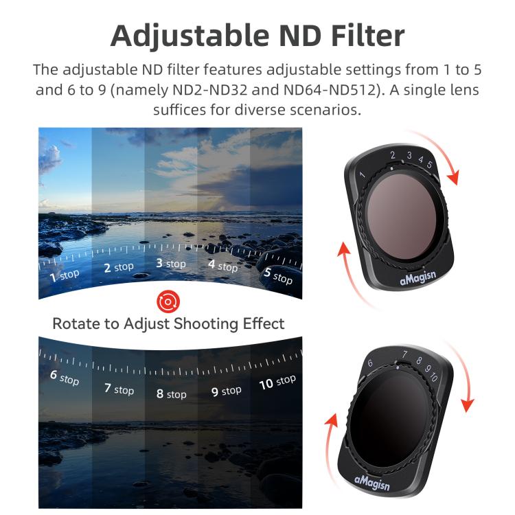 For DJI Osmo Pocket 3 aMagisn Adjustable Magnetic Filter Camera Lens Filters Mist 1/4 - Lens Accessories by aMagisn | Online Shopping UK | buy2fix