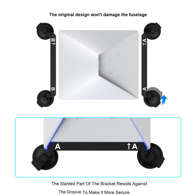 For Starlink Mini Car Metal Suction Cup Holder, Model: S2032B - Universal Car Holders by buy2fix | Online Shopping UK | buy2fix