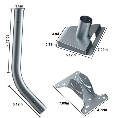 For Starlink Gen 3 / V4 Bracket Base Set, Style: Curved Pole - Antenna Base by buy2fix | Online Shopping UK | buy2fix