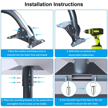 For Starlink Gen 3 / V4 Bracket Base Set, Style: Curved Pole - Antenna Base by buy2fix | Online Shopping UK | buy2fix