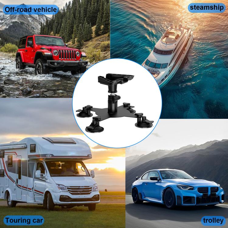 For Starlink Mini Roof Suction Cup Mount With Base(Black) - Roof Racks by buy2fix | Online Shopping UK | buy2fix
