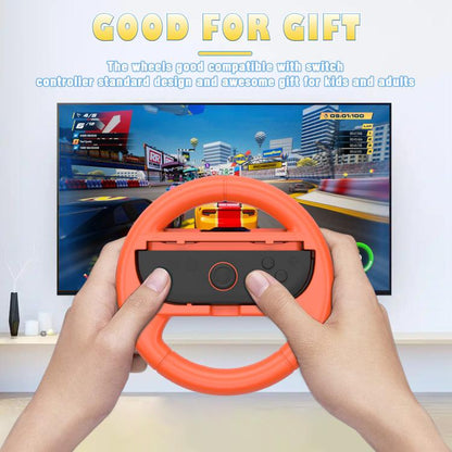 2pcs /Pack Steering Wheel Grip for Nintendo Switch 2/Switch Joy-Con Controllers(Pink) - Gamepads by buy2fix | Online Shopping UK | buy2fix