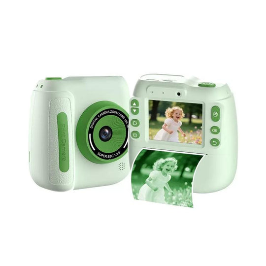 Children Instant Print Digital Camera Dual Front Rear Cameras HD Mini Camera(Green)