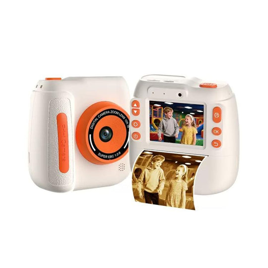 Children Instant Print Digital Camera Dual Front Rear Cameras HD Mini Camera(Yellow)
