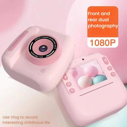 Children Instant Print Digital Camera Dual Front Rear Cameras HD Mini Camera(Yellow) - Children Cameras by buy2fix | Online Shopping UK | buy2fix