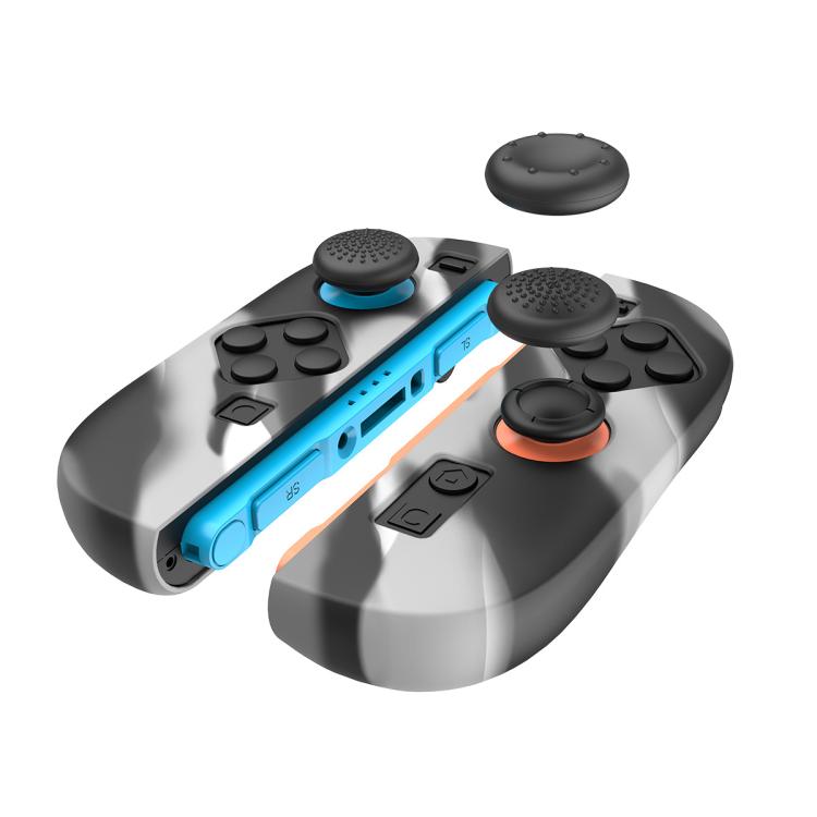 For Nintendo Switch 2 Joy-Con ipega PG-SW2083 Handle Silicone Protective Cover With Joystick Cap(White Gray) - Cases by ipega | Online Shopping UK | buy2fix
