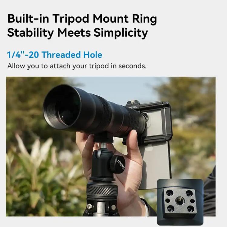 APEXEL TeleCular 3 20X-60X Zoom Lens Kit for Smartphones HD Super Telephoto Long-Range Shooting with Tripod Adapter - Combination Lens by APEXEL | Online Shopping UK | buy2fix