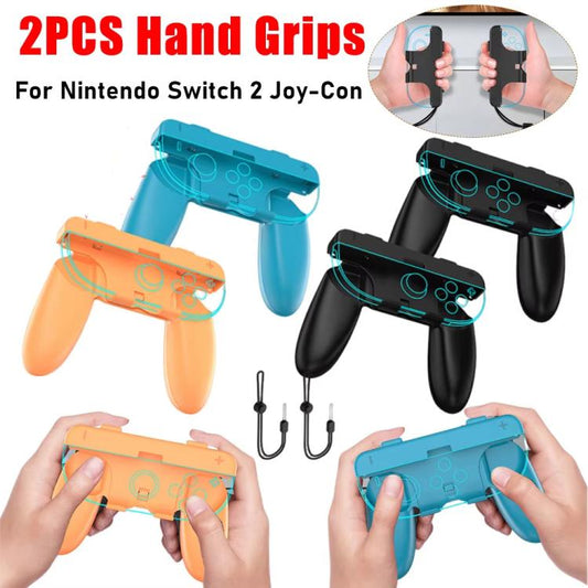 For Nintendo Switch 2 Joy-Con Controllers  2-in-1 Detachable Grip for Dual/Single-Hand Use(Blue Orange) - Gamepads by buy2fix | Online Shopping UK | buy2fix