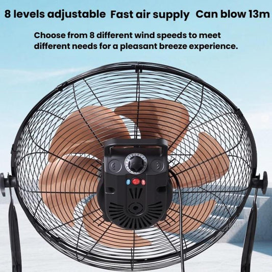 16 inch 8 Gears 6 Blades Powerful High Power Floor Fan Industrial Electric Fan, CN Plug - Electric Fans by buy2fix | Online Shopping UK | buy2fix